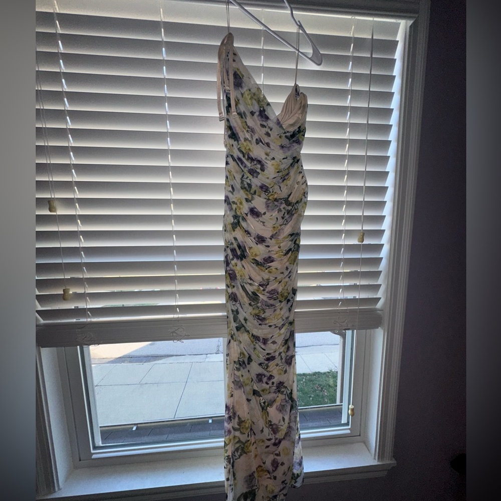 Abercrombie floral mesh maxi dress